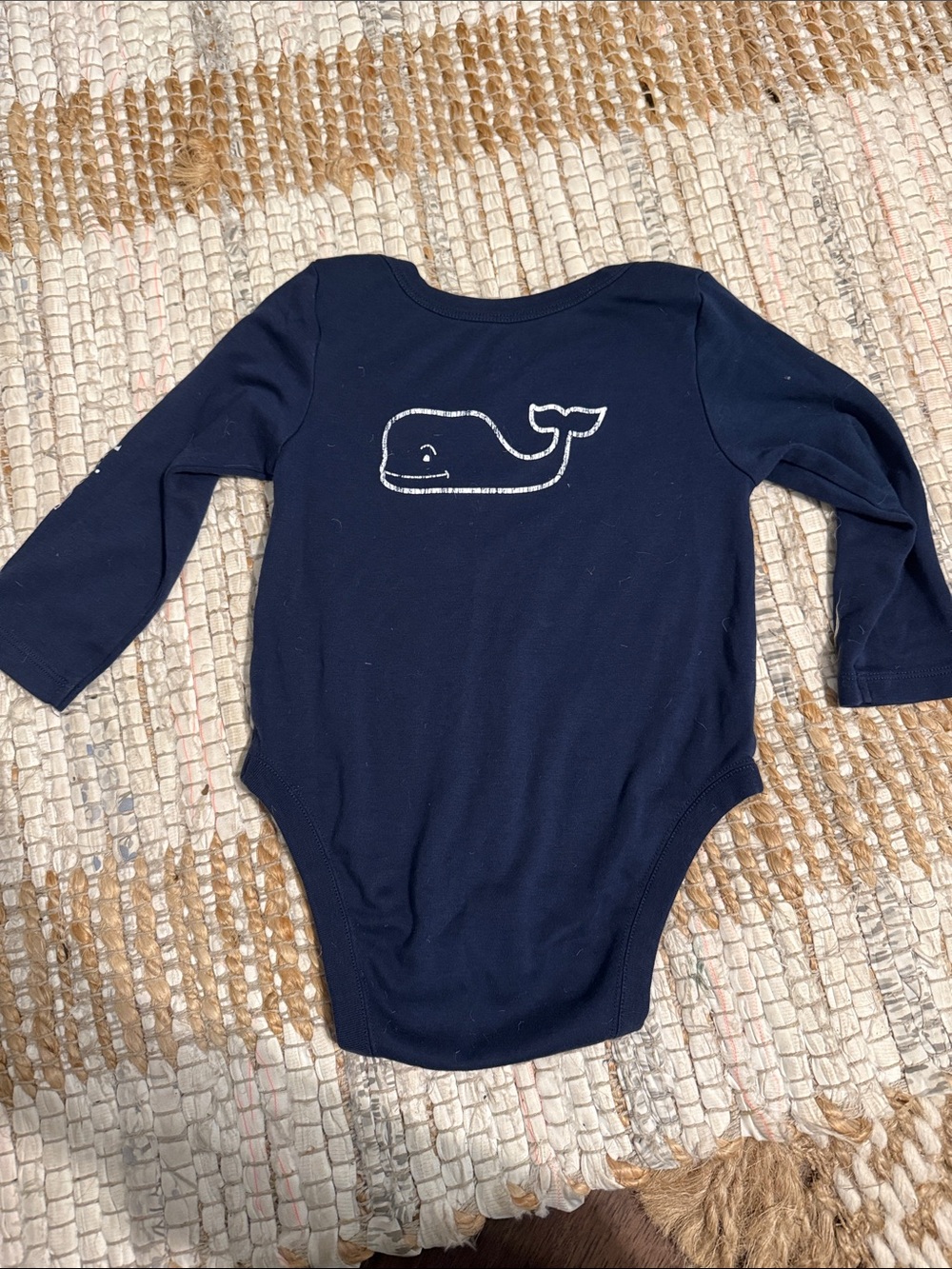 Vineyard Vines Navy Long-Sleeve Baby One-Piece - Picture 3 of 3